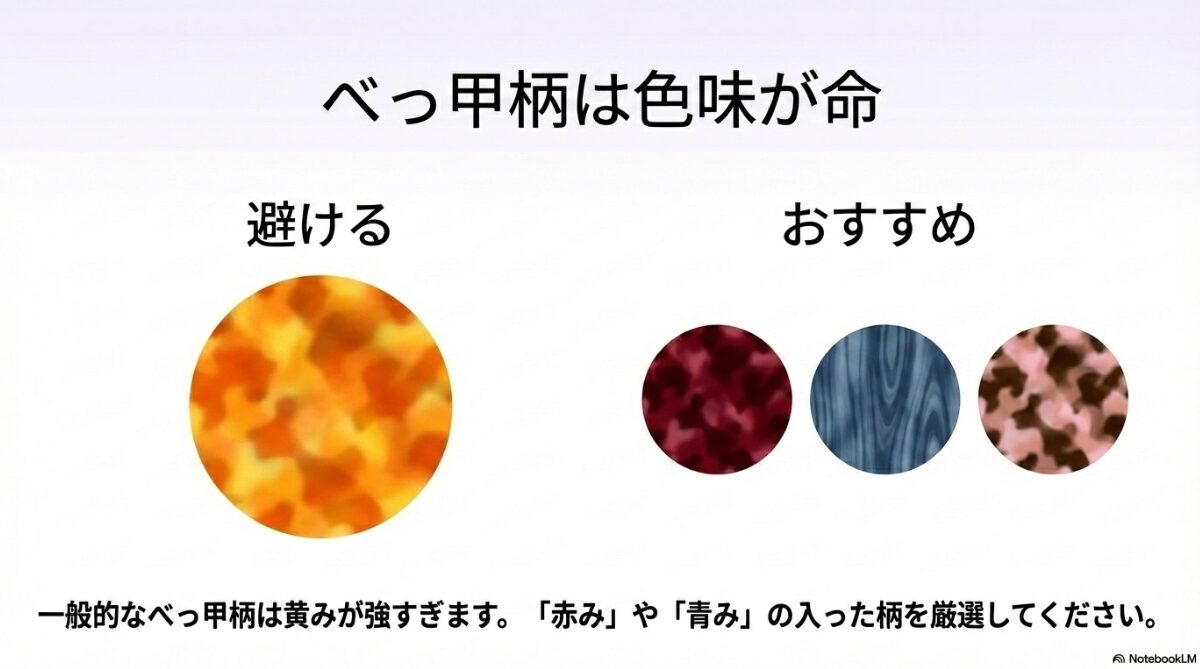 ブルベ 夏 メガネ　ブラウン　べっ甲メガネをブルベ夏が楽しむコツ