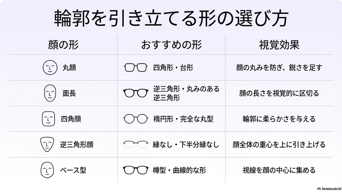 ブルベ 夏 メガネ　ブラウン　ブルベ夏に似合うメガネのフレーム形状