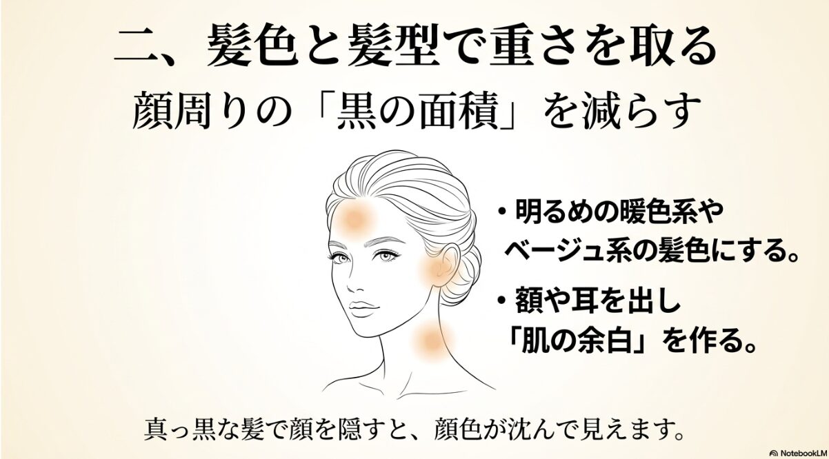 イエベ 春 黒縁 メガネ　似合う髪色は？明るめヘアカラーで調和を