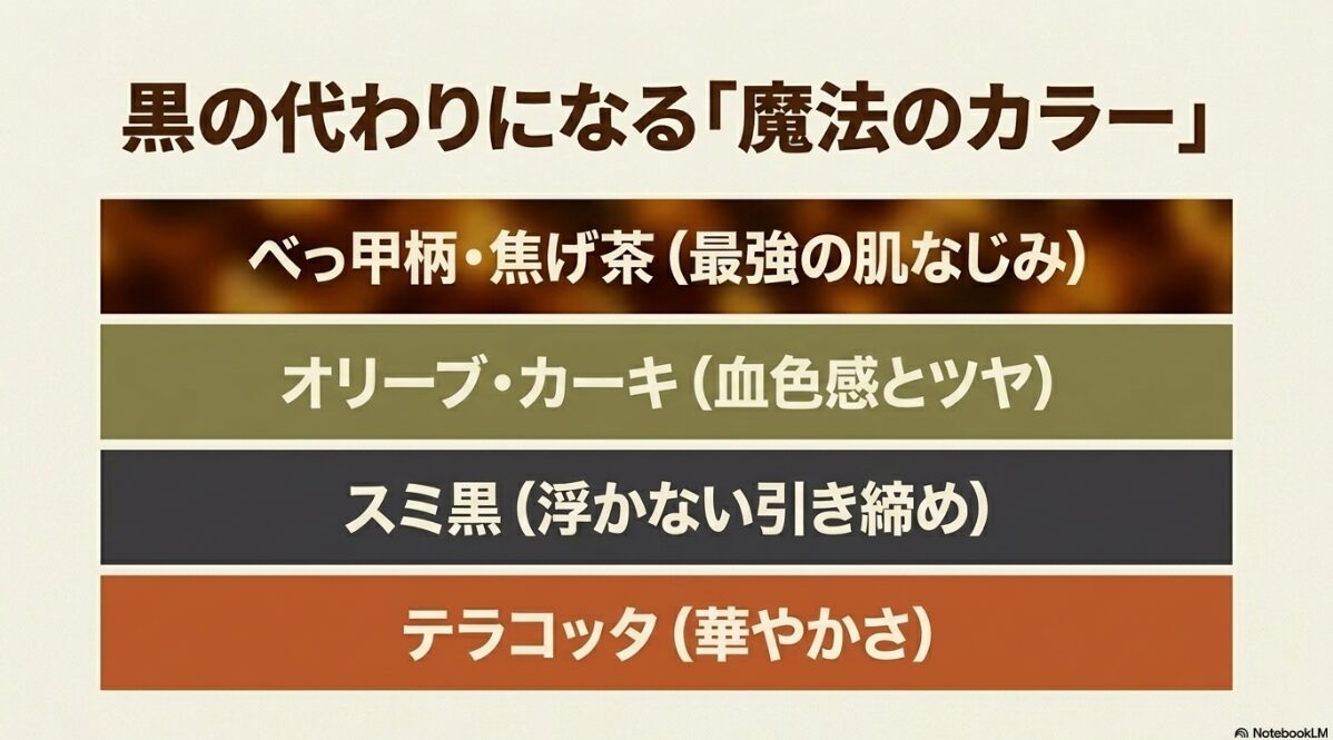 イエベ 秋 黒縁 メガネ　べっ甲やブラウン等おすすめ代替色