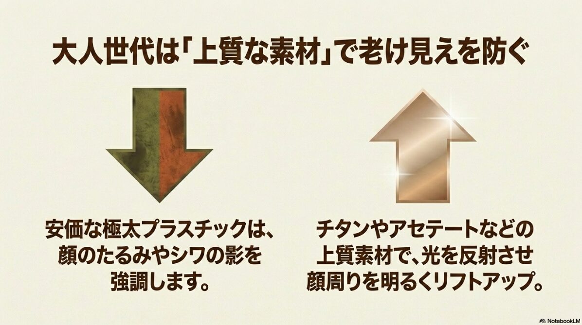 イエベ 秋 黒縁 メガネ　40代向けエイジングケア戦略