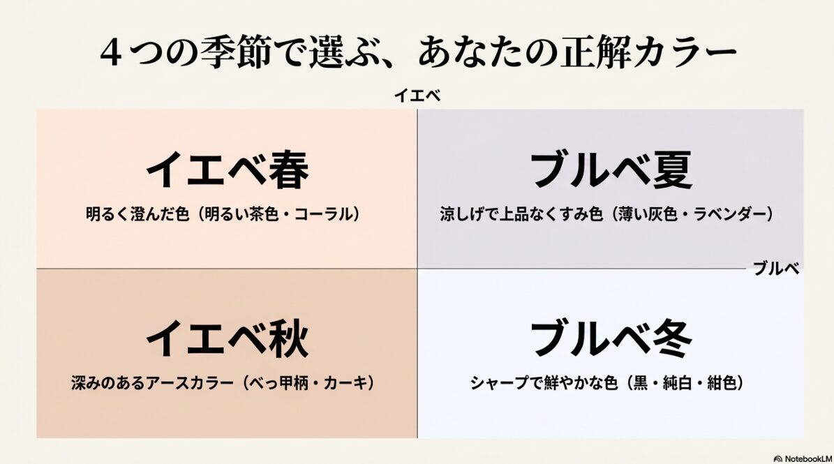 パーソナルカラー　メガネ　パーソナルカラーとメガネの基礎知識2