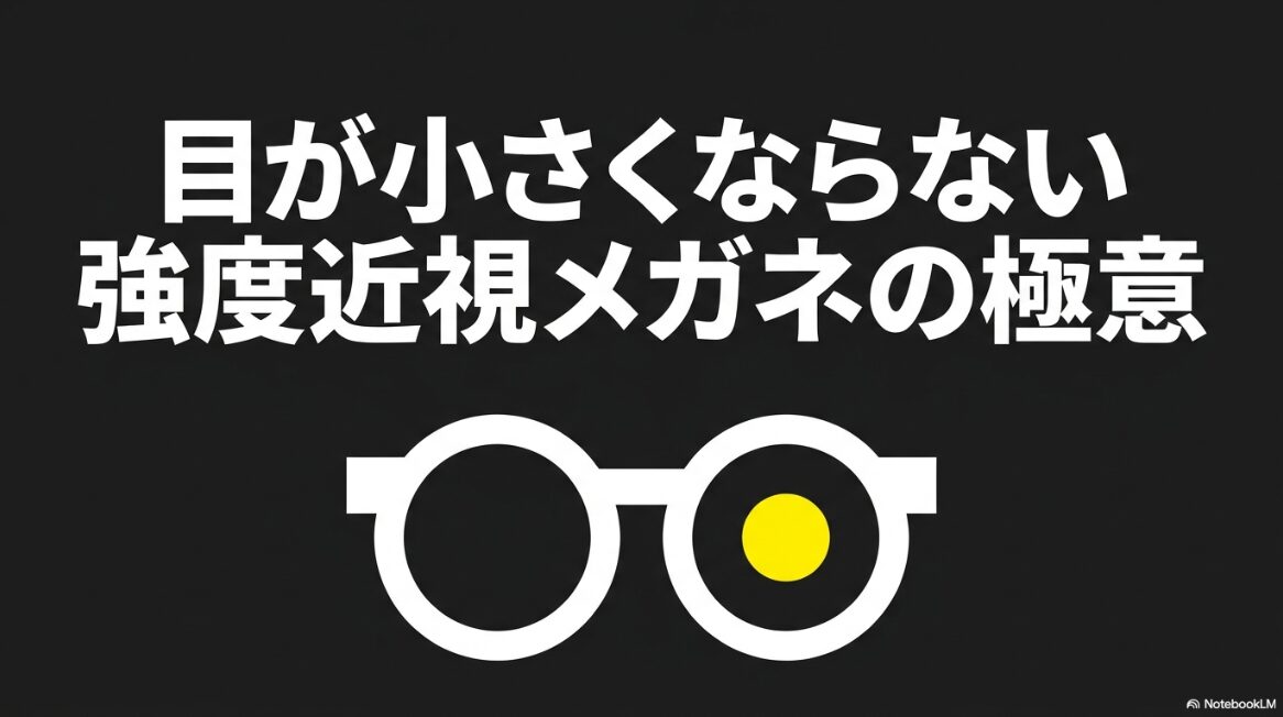 目が小さくならない強度近視メガネの極意